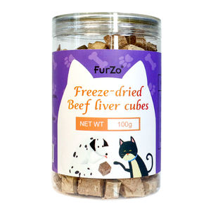 Cubetti di fegato di manzo liofilizzati organici disidratati per l'addestramento del cane tratta il servizio OEM gratuito - Product Image 2