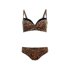 Costume da bagno intero HDJ con stampa leopardata, taglie forti, push-up, scollo profondo, modello conservativo per la spiaggia BZ77119 - Product Image 1