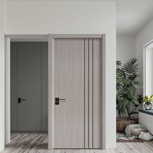 JX Portes intérieures modernes en bois écologique avec cadres prémontés décoratifs en bois WPC pour le salon Installation facile - Product Image 1