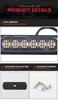 Lumière de surface à LED DXZ DC 12V 6SMD |   Marqueur de dégagement rouge ambre blanc pour remorque de camion certifié CE RoHS modèle I-CL-6LED