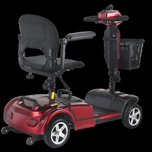 Scooter électrique à quatre roues X-04 rouge, léger, compact, en alliage d'aluminium, pour personnes âgées, usage domestique - Product Image 2