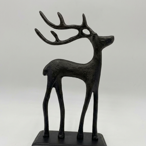 Escultura de Ciervo Metálica, Decoración Navideña Moderna, Adorno para Chimenea, Figura Decorativa Hecha a Mano - Product Image 1