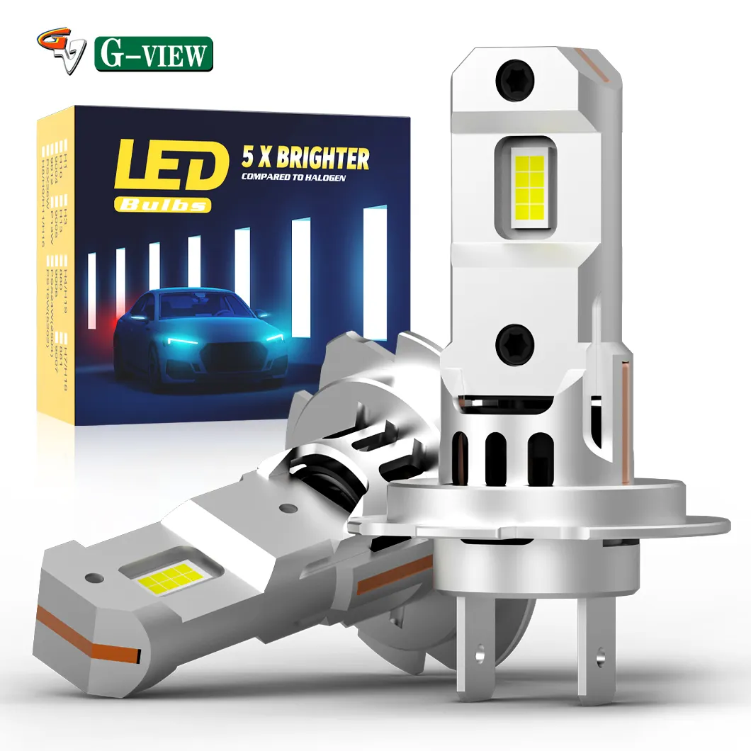 G-view lampu depan mobil sistem pencahayaan otomatis terbaru lampu LED H18 H7 lampu depan LED 40w 8000lm lampu bohlam LED mobil H7 H18