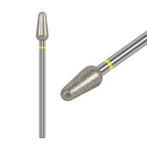 Punte di pelle lucidate in acciaio inossidabile per unghie in acciaio inossidabile punta per Manicure russa per cura della cuticola a forma di pera con 4.6 MM