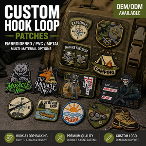 Parches Personalizados con Gancho y Bucle para Accesorios de Mochila, Parche de Moral Bordado, Accesorios de Decoración para Bolsas de Equipamiento al Aire Libre, OEM ODM - Product Image 1