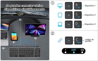 Mini clavier BT sans fil pour iPad tablette ordinateur portable pliable espagnol Espanol clavier numérique Interface USB opération mécanique nouveau