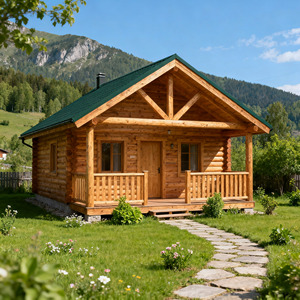 <span class=keywords><strong>Casa</strong></span> de madera rústica, <span class=keywords><strong>casa</strong></span> prefabricada de madera modular prefabricada para la vida familiar - Product Image 1