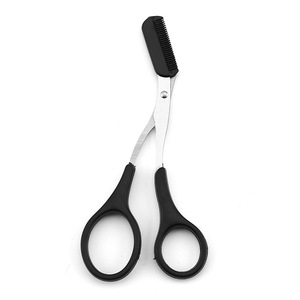 Ciseaux pour sourcils avec peigne, coupe-poils du visage, épilation, accessoires de maquillage amovibles, pinces à cheveux pour cils - Product Image 5