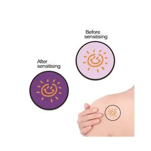 Adesivo di colore Uv protezione solare danno Uv pulsante di prova della pelle Test Uv scolorimento fotosensibile