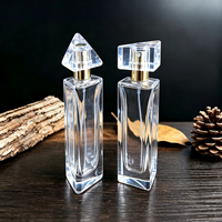 Flacons de parfum en stock, col de 15 mm, flacons de parfum vides en verre transparent de 30/50 ml, flacons en verre rechargeables, emballage en gros