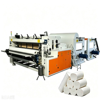 Máquina Rebobinadora de Rollos de Papel Higiénico, Controlada por PLC, para Rollos Maxi y Mega
