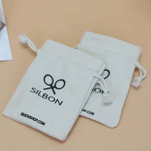 ECO-fri Custom Logo Cotton Muslin <b>Drawstring</b> Bag Cosmetic <b>Pouch</b> for Cosmetic Storage - Product Image 4