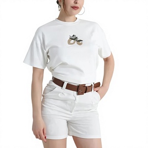 เสื้อยืดออกกำลังกายสำหรับผู้หญิง EVER GLOW ดีไซน์พิเศษ สำหรับโยคะ ฟิตเนส ฤดูร้อน คอกลม แขนสั้น ระบายอากาศได้ดี ผลิตจากผ้าสแปนเด็กซ์/คอตตอน - Product Image 1