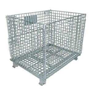Cage pliante Cargo et équipement de stockage Conteneur en treillis métallique pliable galvanisé - Product Image 4