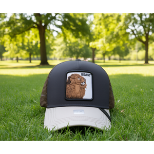 Casquette de camionneur avec broderie Beast Lion, panneau en maille réglable, unisexe, décontractée, printemps-été, pour adulte - Product Image 2
