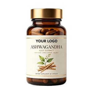 Capsules d'ashwagandha en marque privée OEM, adaptogène, complément alimentaire pour soulager le stress, pour adultes - Product Image 1