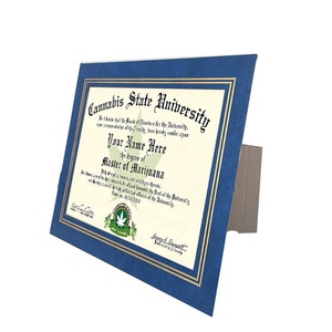 Custom 8.5x11 <strong>A4</strong> Leatherette Award <strong>Cardboard</strong> Leather Grain <strong>Certificate</strong> Diploma Paper <strong>Frame</strong> - Product Image 3