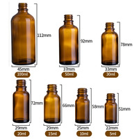 En stock, flacon d'huile essentielle vide de 15 ml, 30 ml, 50 ml, flacon compte-gouttes en verre avec tube, boîte en papier, vente en gros