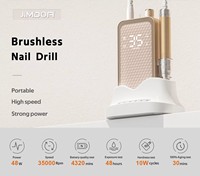 Lime à ongles professionnelle 35000 tr/min sans fil rechargeable avec moteur sans balais électrique pour ongles en acrylique et polissage de gel