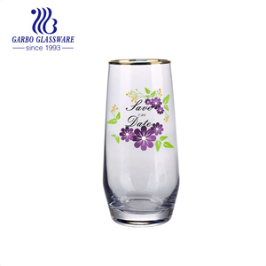 <span class=keywords><strong>Calice</strong></span> di vetro del vino del <span class=keywords><strong>calice</strong></span> della tazza del succo di promozione del regalo di highball del <span class=keywords><strong>tulipano</strong></span> della decalcomania di stampa di progettazione del fiore di 10 oz 285 ml - Product Image 4