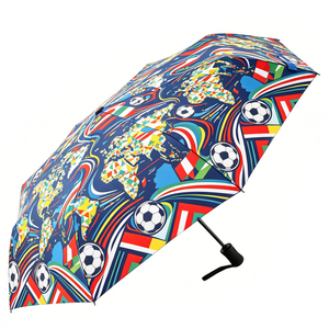 Automatic On Off <b>Umbrella</b> Soccer Pattern Folding Compact <b>Windproof</b> Waterproof Portable Travel Outdoor Sport Gift - Product Image 5