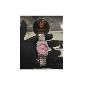 Reloj de compromiso de plata 925 con moissanita VVS en oferta, para hombre y mujer, ideal para eventos formales, disponible para la venta. - Product Image 5