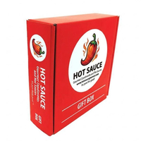 Boîte d'emballage personnalisée avec logo imprimé pour sauce piquante, boîtes cadeaux pour bouteille de sauce chili