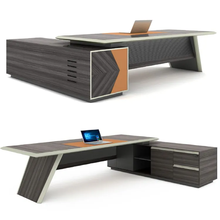Fabrik Luxus Design MFC Holz L-Form Schreibtisch Büromöbel mit Schrank