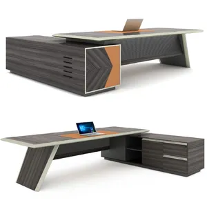 Heißer Verkauf Fabrik moderne Luxus-Design-Möbel MFC Holz ceo L-förmig Büro Schreibtisch