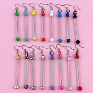 Regali da donna alla moda <span class=keywords><strong>orecchini</strong></span> personalizzati personalizzati da te con perline 2mm asta vuota aggiungono gemme gioielli perline che decorano <span class=keywords><strong>orecchini</strong></span> di perline - Product Image 3