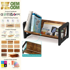 Mini libreria Vintage da ufficio scrivania in legno con inclinazione per scrivania libreria organizzatore libreria - Product Image 1