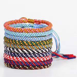 Thời trang có thể điều chỉnh dây ngô knot macrame vòng đeo tay may mắn chuỗi bện phật giáo tây tạng vòng đeo tay (mb18300)