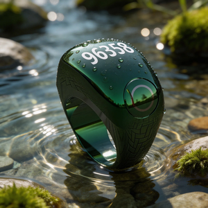 Anillo Tasbeeh Inteligente con Control por Aplicación, Buscador de Qibla de Acero Inoxidable, Reloj Azan QB809 - Product Image 1