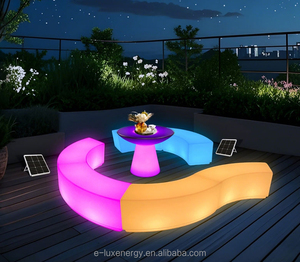 Sgabello da <span class=keywords><strong>Bar</strong></span> LED Moderno Personalizzato e Divertente per Hotel, Ristoranti e Discoteche, Illuminato con Panca Curva - Product Image 3