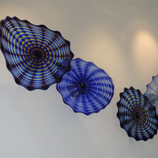 Hot Sale Home Wall Art Decoration Blue Colored Antique Blown Glass Wall Lights Indoor Modern