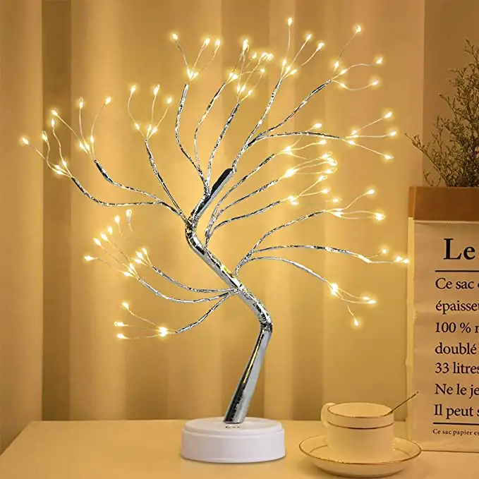 اضواء عيد الميلاد ال اي دي مصغرة linhai بونساي شجرة الديكور سهلة التعبئة