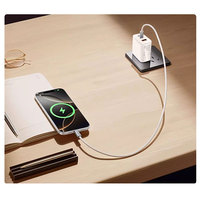 Pengisi Daya Cepat GaN 65W 3-Port (2 Type-C 1 USB) PD3.0 Pengisi Daya Dinding Pengisian Cepat untuk Pengisi Daya Ponsel Laptop Ipad