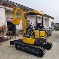 Mini-excavatrice Komatsu PC30 d'occasion, 3 tonnes, avec cabine, provenant du Japon, avec flèche pivotante