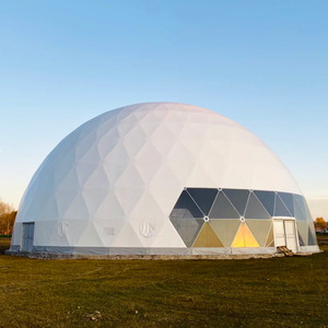 Tenda Glamping Geodetica Premium in Alluminio - Cupola Sferica per Tutte le Stagioni con Vetro Temperato, per 6-8 Persone, Campeggio di Lusso Professionale - Product Image 1