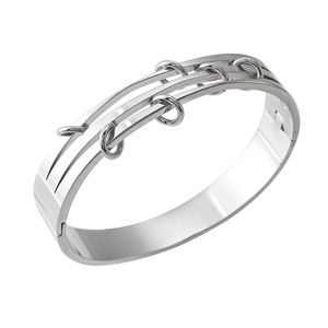 Nueva moda de acero inoxidable PVD 18K plateado círculo encanto brazalete antiestrés <span class=keywords><strong>pulsera</strong></span> para mujer - Product Image 2
