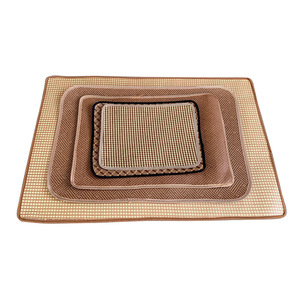 Pet Cooling <b>Mat</b> Single Layer Rattan Rectangle <b>Cat</b> Summer Seat Cushion Plain Fabric - Product Image 4
