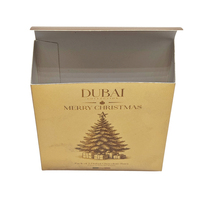 Boîtes en carton dorées gaufrées de qualité supérieure, design personnalisé, pelliculage mat, personnalisables pour l'emballage alimentaire de détail