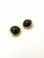 Kancing Logam Hitam Emas Mewah Ramah Lingkungan, Kancing Resin Cabochon Bentuk Jamur Vintage, Kancing Mantel Blazer Kelas Atas