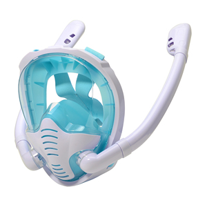 Equipo de esnórquel para natación, antivaho, antifugas, vista de 180, gafas de buceo, doble tubo, máscara de esnórquel de cara completa para adultos - Product Image 1