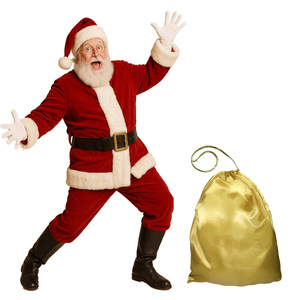 Bolsa de la Suerte Dorada de Navidad 76x59cm, Bolsa de Regalo de Santa Claus para Decoraciones Navideñas - Product Image 1