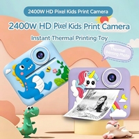 Cámara de Impresión Instantánea Pixel Kids de 2400W, Cámara de Juguete Portátil con Impresión Térmica, Grabadora de Fotos y Vídeos para Niños, Regalo para Jugar al Aire Libre