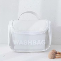 Pochette cosmétique imperméable en PVC - Pochette cosmétique de voyage en PVC à fleurs, Pochette transparente pour articles de toilette et rouge à lèvres en PVC