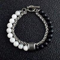 Bracelet rond en acier titane et diamant de personnalité européenne et américaine, bracelet en acier inoxydable or argent