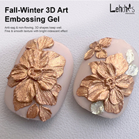 Kit de vernis à ongles en gel Lehchis, gel d'art 3D en relief, 28 couleurs irisées, gel à texture épaisse et solide pour la sculpture florale, pour salon de manucure