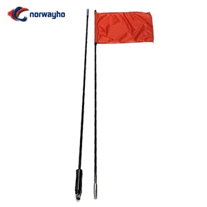 NWH-KY09 9.5Mm 11Mm 12.7Mm 6ft/7ft/8ft/9ft/10ft Tiang Keselamatan Bendera Reflektif dengan Tiang Keselamatan Putih Hitam Merah